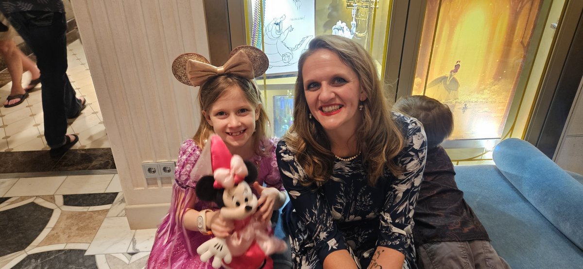 Disney Cruise moment with Minnie ears